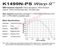 Aerotech K1499 Warp 9 Rocket Motor