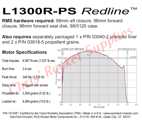 Aerotech L1300 Redline Rocket Motor